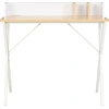 Image de vidaXL Bureau blanc et naturel 80x50x84 cm