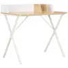Image de Vidaxl - Bureau Blanc Et Naturel 80x50x84 Cm