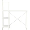Image de vidaXL Bureau avec étagère blanc 102×50×117 cm
