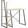Image de Bureau Avec Étagère Noir Et Chêne 102x50x117 Cm Vidaxl