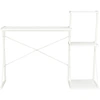 Image de vidaXL Bureau avec étagère blanc 116×50×93 cm