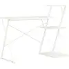 Image de Bureau Avec Étagère Blanc 116x50x93 Cm