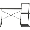 Image de vidaXL Bureau avec étagère noir 116×50×93 cm