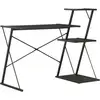 Image de Bureau Avec Étagère Noir 116x50x93 Cm