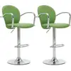 Image de Vidaxl - Tabourets De Bar Avec Accoudoir Lot De 2 Vert Similicuir
