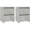 Image de Tables De Chevet 2 Pcs Gris Béton 30x30x40 Cm Bois D'Ingénierie Vidaxl