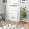 Image de Buffet Blanc 60x35x98,5 Cm Bois D'Ingénierie Vidaxl