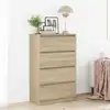 Image de vidaXL Sideboard chêne Sonoma 60x35x98,5 cm Matériau dérivé du bois