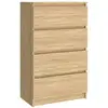 Image de Buffet Chêne Sonoma 60x35x98,5 Cm Bois D'Ingénierie Vidaxl