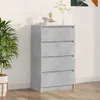 Image de Buffet Gris Béton 60x35x98,5 Cm Bois D'Ingénierie Vidaxl