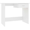 Image de vidaXL Bureau blanc 100x50x76 cm bois composite