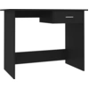 Image de vidaXL Bureau noir 100×50×76 cm Bois composite