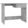 Image de vidaXL Bureau gris béton 100×50×76 cm Bois composite