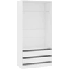 Image de vidaXL Armoire blanche 100x50x200 cm Bois composite