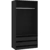 Image de vidaXL Armoire noire 100x50x200 cm Bois composite