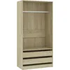Image de Vidaxl - Garde-robe Chêne Sonoma 100x50x200 Cm Aggloméré