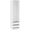 Image de vidaXL Armoire avec tiroirs blanc 50x50x200 cm Bois composite