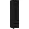 Image de vidaXL Armoire avec tiroirs noir 50x50x200cm bois composite