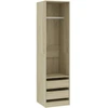Image de vidaXL Armoire avec tiroirs chêne Sonoma 50x50x200 cm