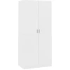 Image de vidaXL Armoire blanche 90x52x200 cm Bois composite