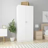 Image de Garde-robe Blanc 90x52x200 Cm Bois D'Ingénierie Vidaxl