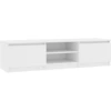 Image de vidaXL Armoire TV Blanc 140×40×35,5 cm Bois composite