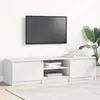 Image de Meuble Tv Blanc 140x40x35,5 Cm Bois D'Ingénierie
