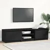 Image de vidaXL Armoire TV noire 140x40x35,5 cm Bois composite