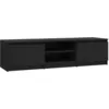 Image de Vidaxl - Meuble Tv Noir 140x40x35,5 Cm Bois D'Ingénierie