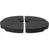 Image de Socle De Parasol En Forme D'Éventail 4 Pcs Noir