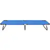 Image de vidaXL Chaise longue pliante bleu acier
