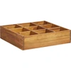 Image de vidaXL Lit surélevé de jardin pour herbes aromatiques Bois massif d'acacia 60 x 60 x 15 cm
