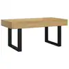 Image de vidaXL Table basse marron clair et noir 90x45x40 cm MDF et fer