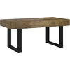 Image de vidaXL Table basse marron foncé et noir 90x45x40 cm MDF et fer