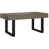 Image de vidaXL Table basse grise et noire 90x45x40 cm MDF et fer