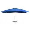 Image de vidaXL Parapluie avec mât en bois 400x300 cm bleu