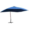 Image de Vidaxl - Parasol Suspendu, Parasol De Jardin Pour Balcon, Terrasse, Piscine Avec Mât En Bois 400x300 Cm Bleu
