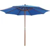 Image de Vidaxl - Parasol Avec Mât En Bois 300x258 Cm Bleu