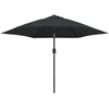 Image de vidaXL Parasol avec mât métallique 300 cm noir