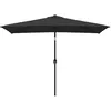 Image de Parasol Avec Mât En Métal 300 X 200 Cm Noir