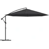 Image de vidaXL Parapluie avec mât en aluminium 350 cm noir