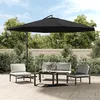 Image de Parasol Déporté Avec Mât En Aluminium 350 Cm Noir