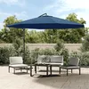 Image de Vidaxl - Parasol De Jardin En Porte-à-faux Avec Mât En Aluminium Bleu