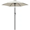 Image de vidaXL Parasol blanc sable 200 x 224 cm aluminium
