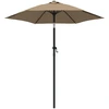 Image de vidaXL Parasol Taupe 200 x 224 cm Aluminium