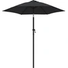 Image de vidaXL Parasol noir 200 x 224 cm aluminium