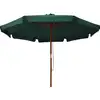 Image de vidaXL Parasol avec mât en bois 330 cm vert