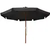 Image de Parasol Avec Mât En Bois 330 Cm Anthracite