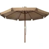Image de vidaXL Parasol avec mât en bois 330 cm Taupe