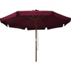 Image de vidaXL Parasol avec mât en bois 330 cm rouge bourgogne